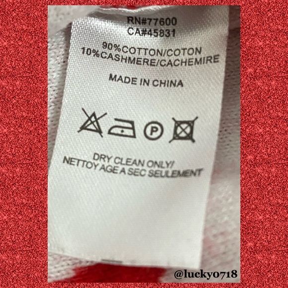 Chaser EUC Red & White Star Weekends Sweater Sz S - Picture 7 of 7